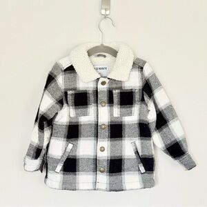 Unisex Plaid Sherpa Lined Toddler Jacket